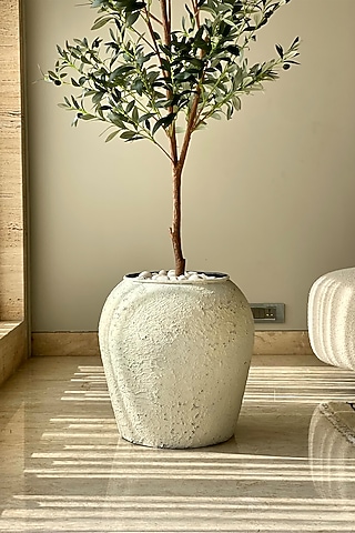 Beige Iron Planter by Mason Home