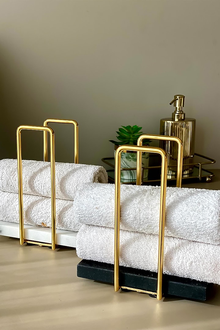 White & Golden Marble Napkin Holder by Mason Home at Pernia's Pop Up Shop