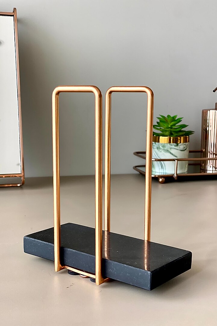 Black & Rose Gold Marble Napkin Holder by Mason Home at Pernia's Pop Up Shop