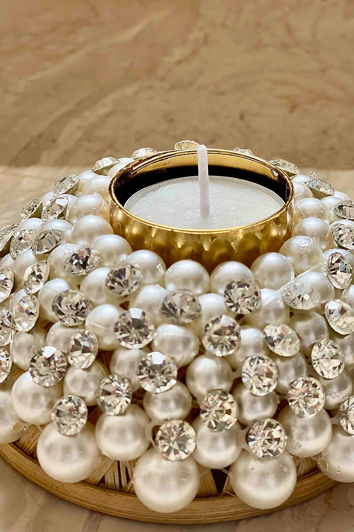 Multi-Colored Pearl Plastic Diya by Mason Home at Pernia's Pop Up Shop