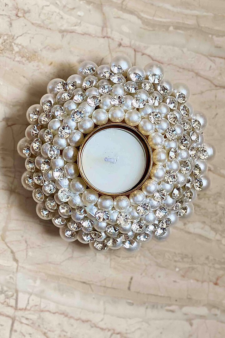 Multi-Colored Pearl Plastic Diya by Mason Home at Pernia's Pop Up Shop