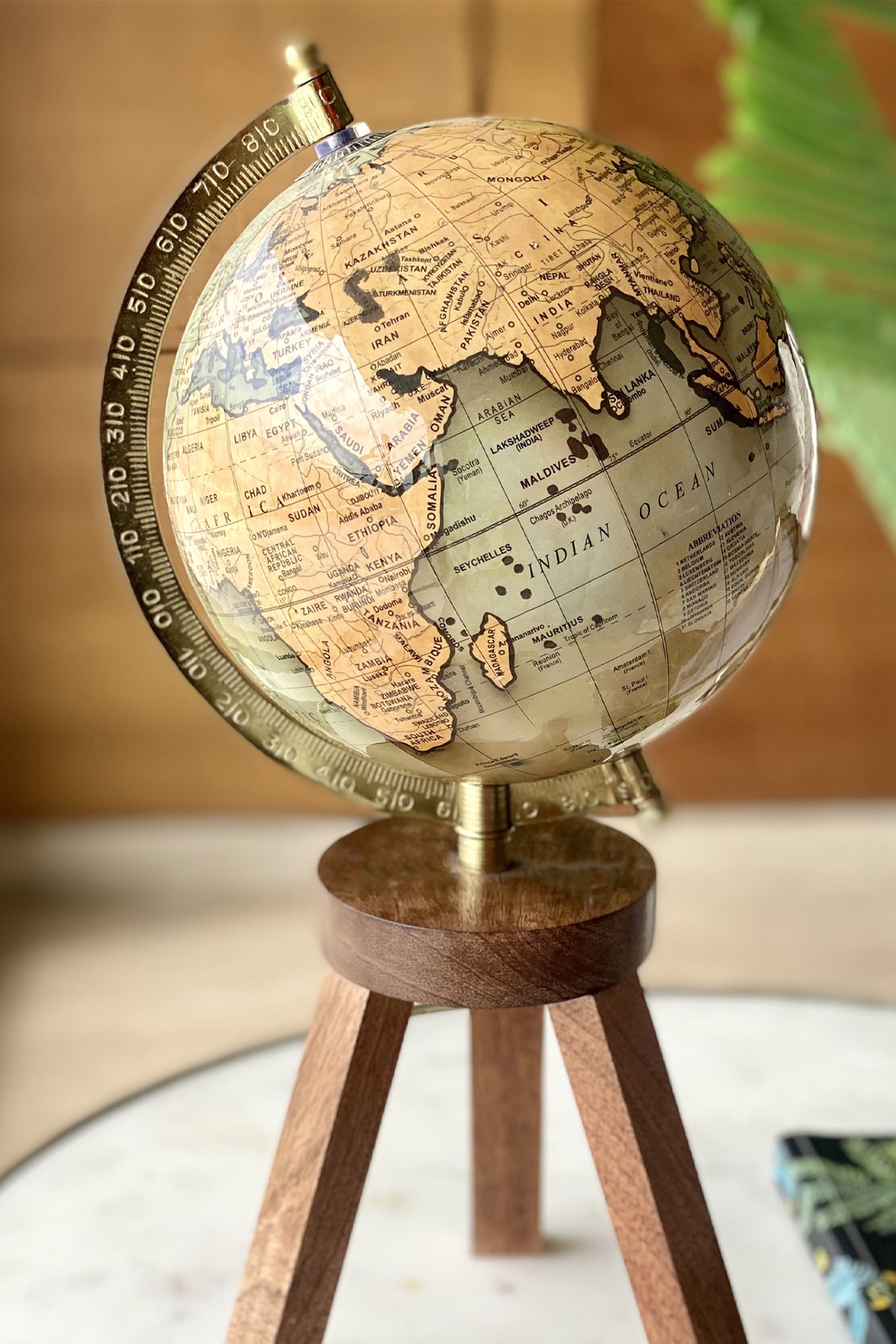 Green & Brown Tripod Globe by Mason Home at Pernia's Pop Up Shop 2026