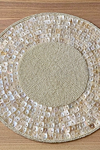 White Regal Mother Of Pearl Placemat (Set of 2) by Mason Home