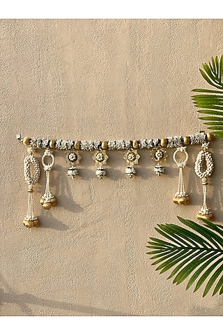 White Artificial Flower Handcrafted Toran by Mason Home