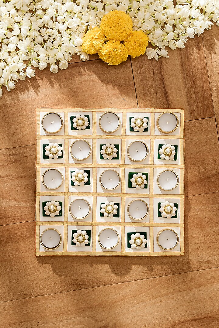 Golden Clay Handcrafted Diya Set by Mason Home at Pernia's Pop Up Shop