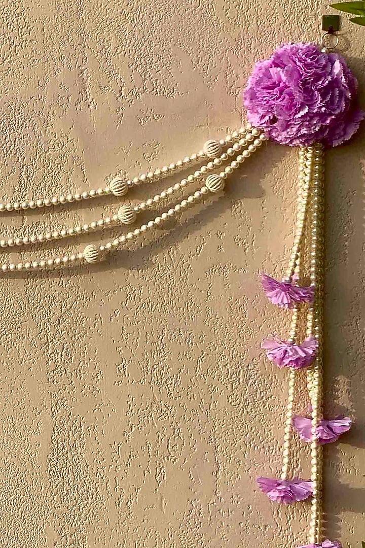 Lavender & White Artificial Flower Handcrafted Toran by Mason Home at Pernia's Pop Up Shop