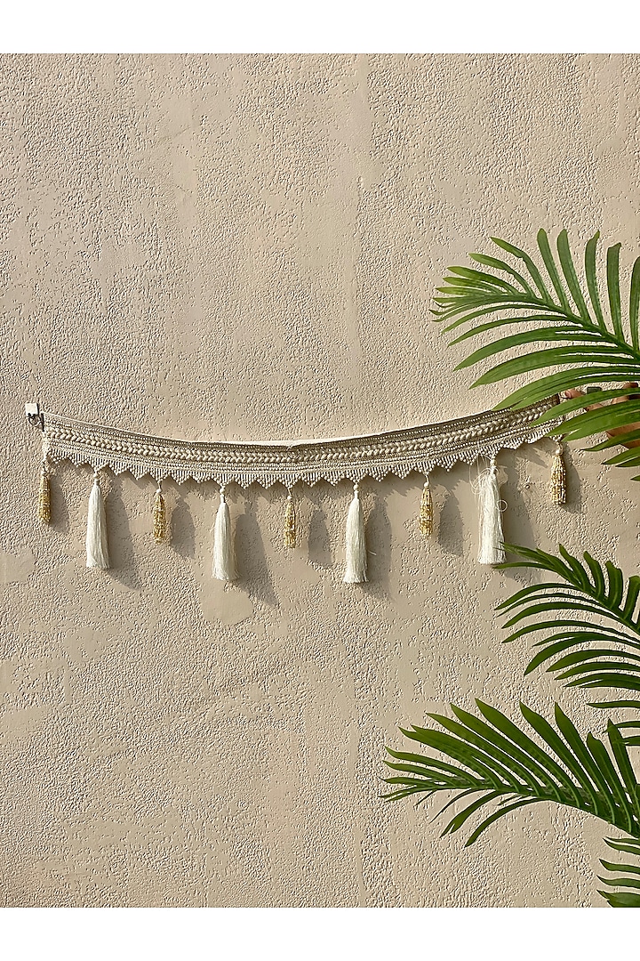 White Pearl & Lace Handcrafted Toran by Mason Home