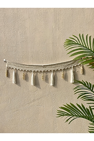 White Pearl & Lace Handcrafted Toran by Mason Home