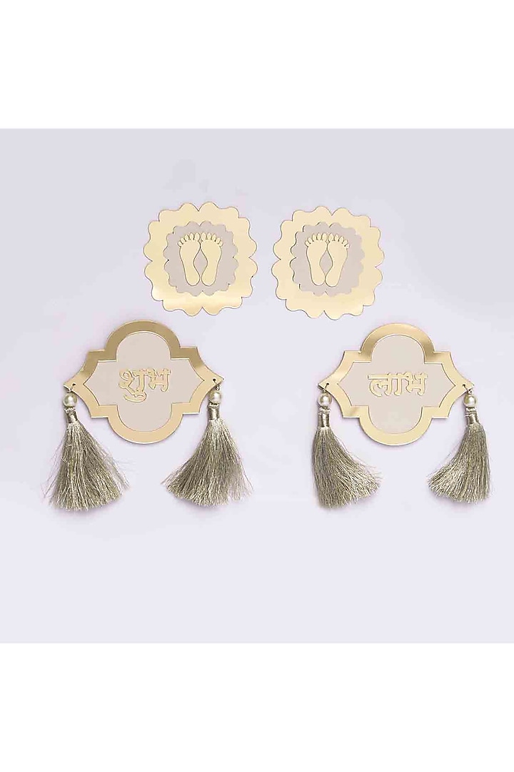 White & Golden Door Panel Set by Mason Home at Pernia's Pop Up Shop