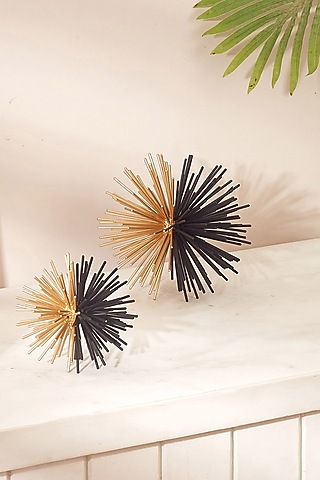 Black & Gold Iron Table Top Accent Set by Mason Home