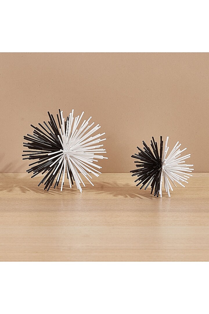 Black & White Iron Table Top Accent Set by Mason Home at Pernia's Pop Up Shop