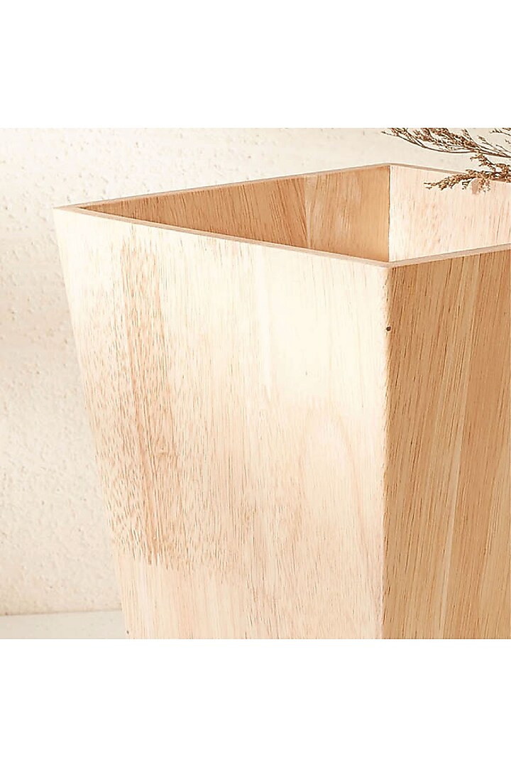 Brown Wooden Handcrafted Dustbin by Mason Home at Pernia's Pop Up Shop
