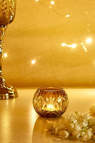 Gold Glass & Aluminium Candle Holders (Set of 4) by Mason Home