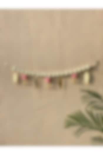 White Artificial Flower & Bead Handcrafted Toran by Mason Home at Pernia's Pop Up Shop