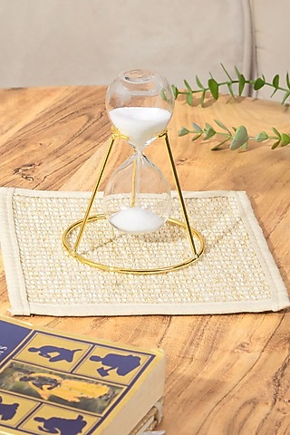 Gold Glass & Iron Gilded Hourglass by Mason Home