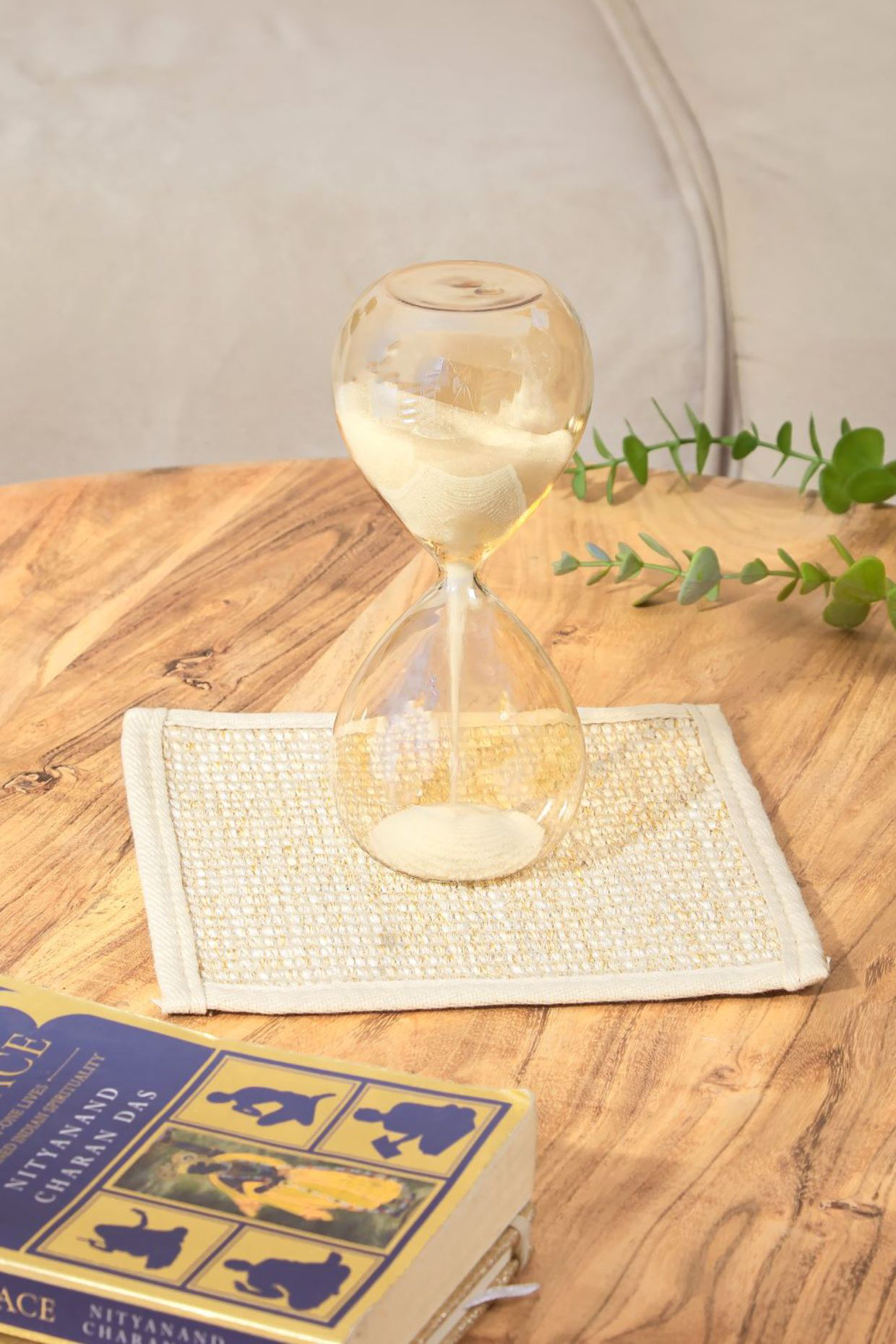 Amber Gold Glass Hourglass by Mason Home at Pernia's Pop Up Shop