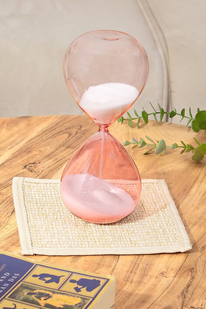 Neon Pink Glass Hourglass by Mason Home