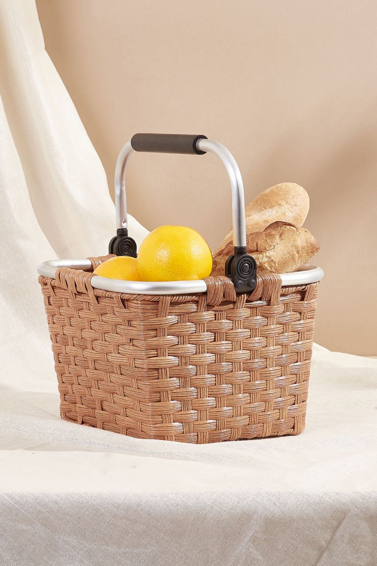 Tan Brown PVC Picnic Basket by Mason Home at Pernia's Pop Up Shop