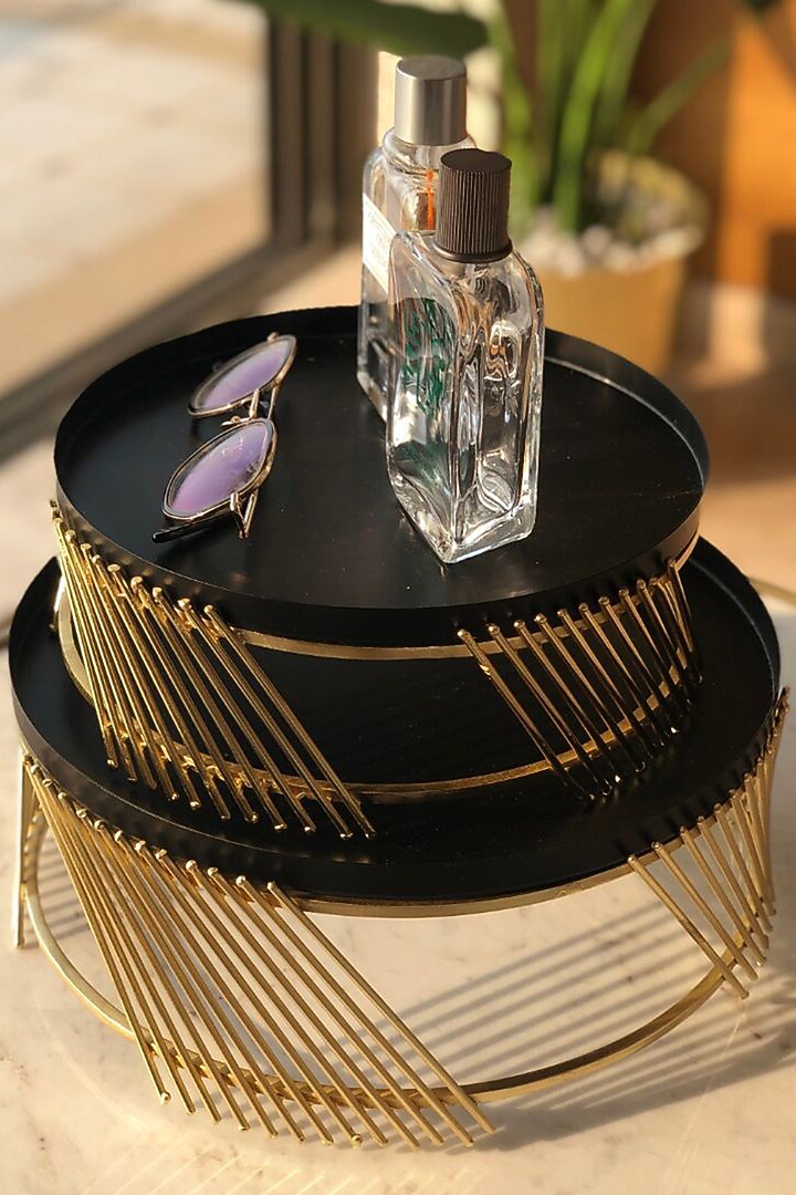 Black & Gold Aluminium Stand by Mason Home at Pernia's Pop Up Shop