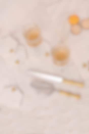 Bamboo Gold And Silver Cake Knife And Server (Set of 2) by Mason Home at Pernia's Pop Up Shop