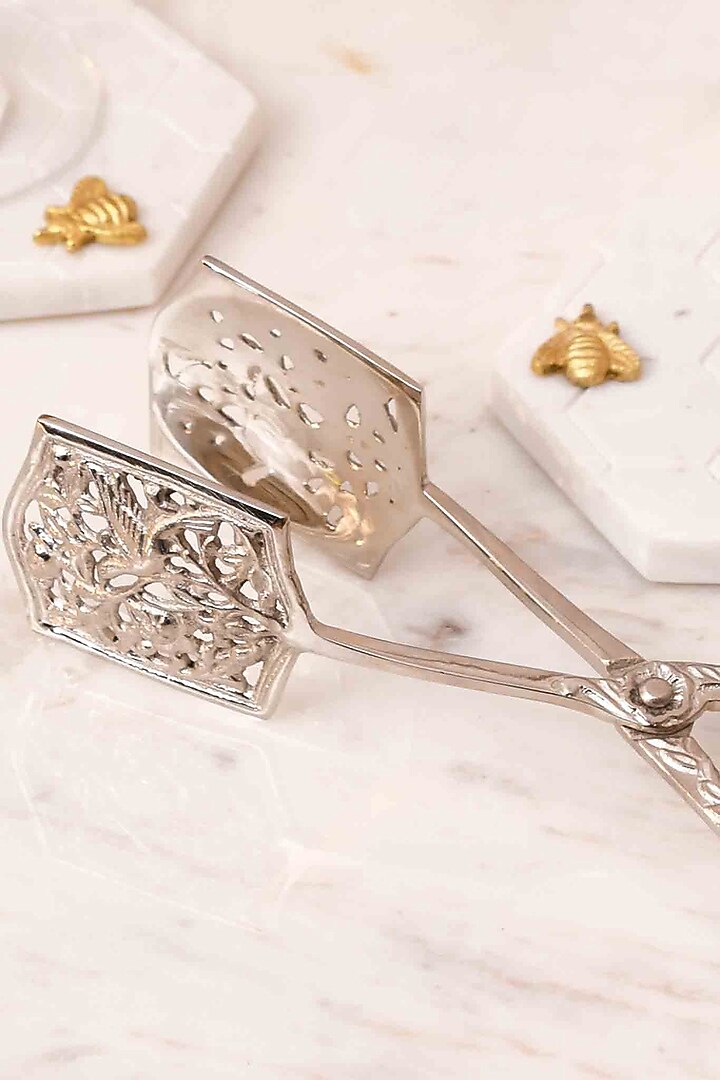 Royal Silver Botanical Scissor Tongs by Mason Home at Pernia's Pop Up Shop