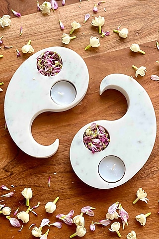 Pichola Marble Paisley Votive Holder (Set Of 2) by Mason Home