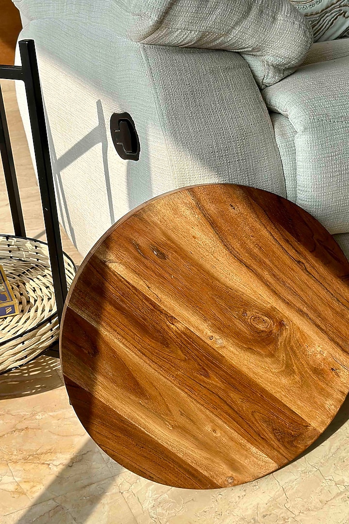 Manila Rattan & Acacia Side Table by Mason Home at Pernia's Pop Up Shop