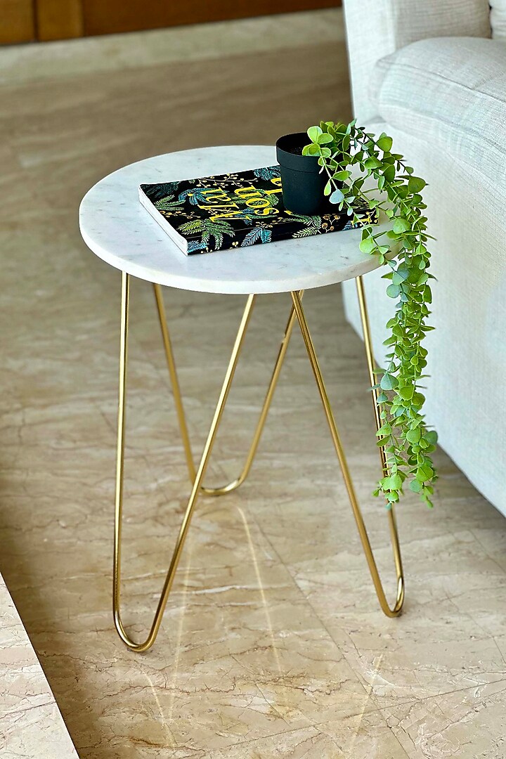 Halden Marble Side Table by Mason Home