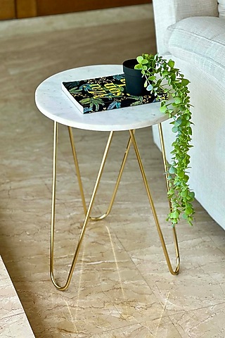 Halden Marble Side Table by Mason Home