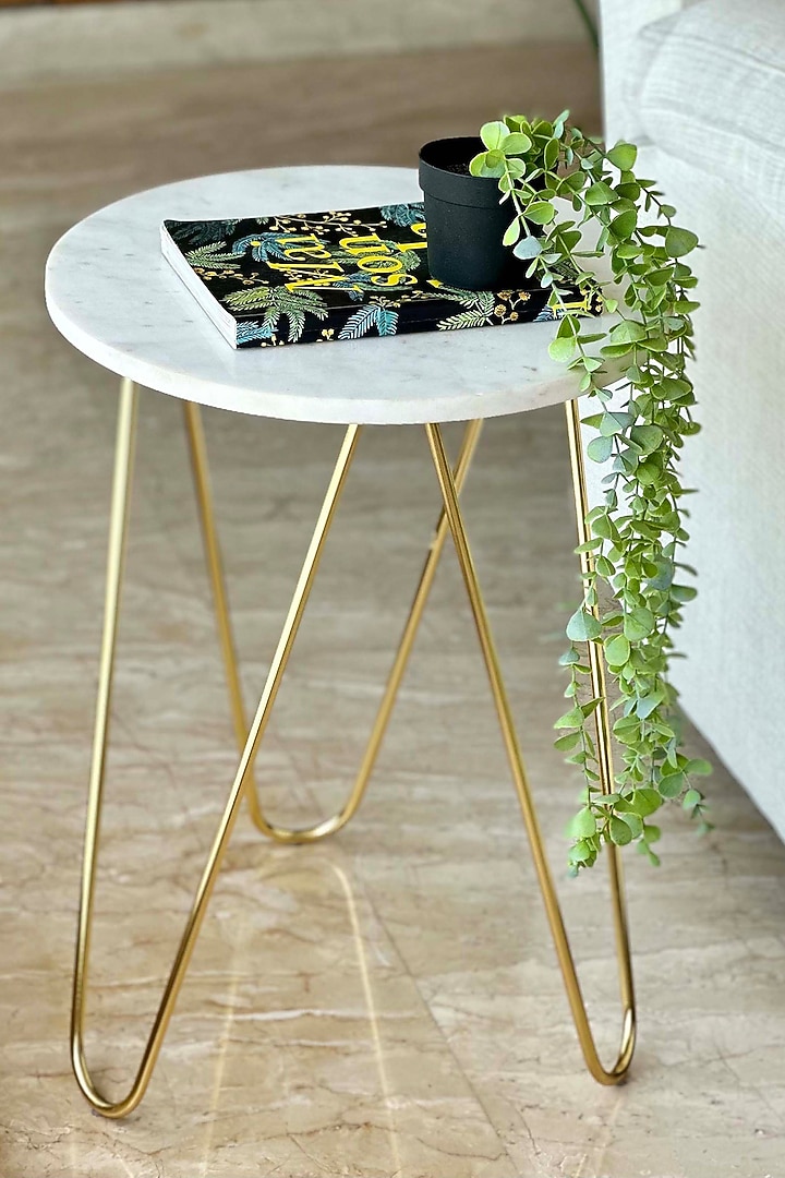 Halden Marble Side Table by Mason Home at Pernia's Pop Up Shop