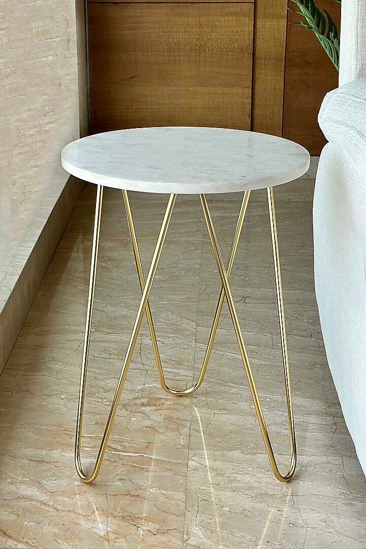 Halden Marble Side Table by Mason Home at Pernia's Pop Up Shop