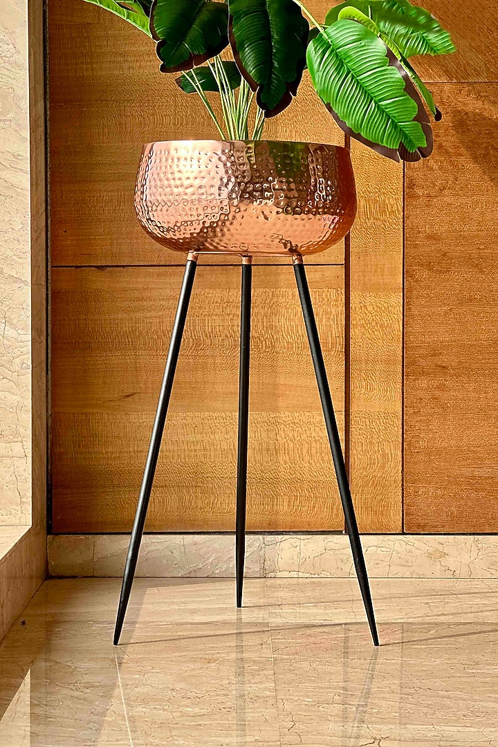 Arizona Rose Gold Planter (Set of 2) by Mason Home at Pernia's Pop Up Shop