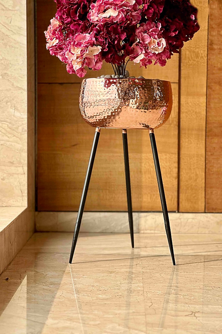 Arizona Rose Gold Planter (Set of 2) by Mason Home at Pernia's Pop Up Shop