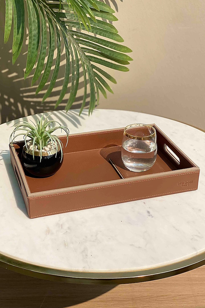 Naples Brown Tray (Set Of 2) by Mason Home