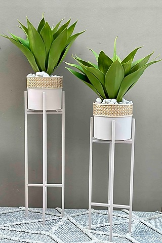Manila Rattan Ivory Planter (Set Of 2) by Mason Home