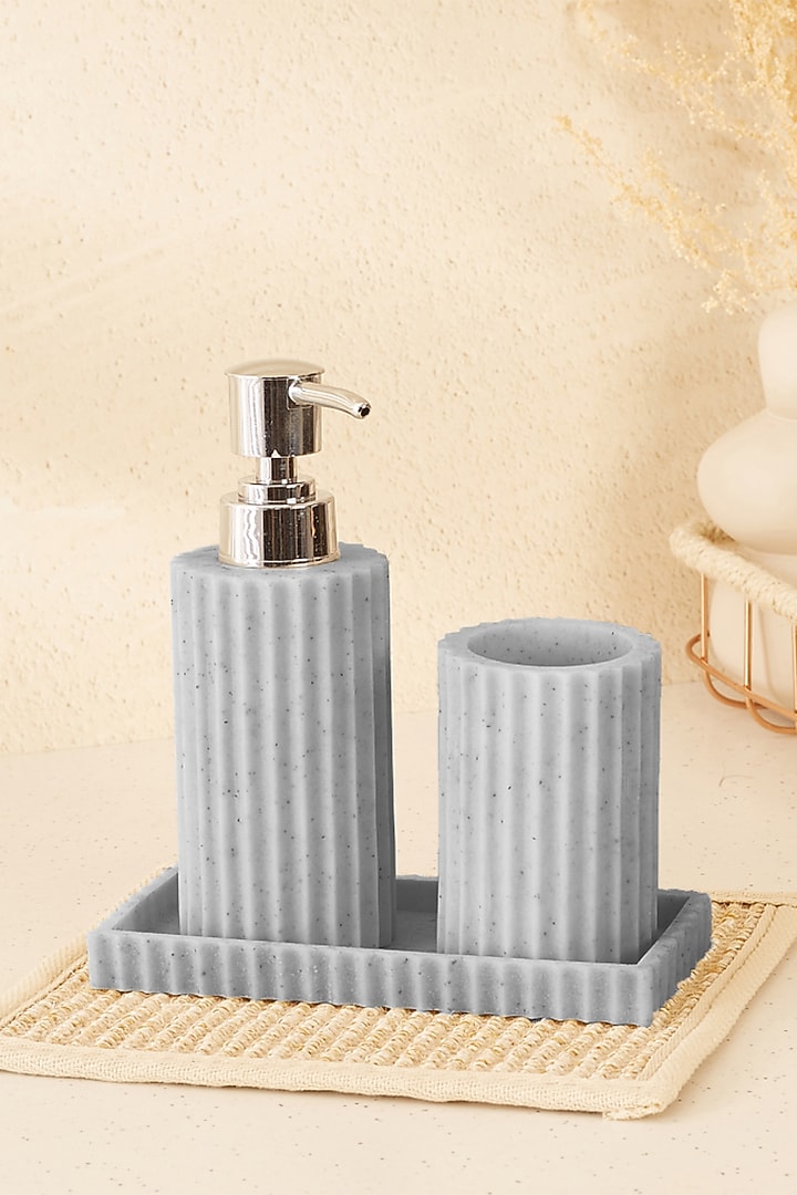 Grey Composite Marble Bathroom Set by Mason Home at Pernia's Pop Up Shop