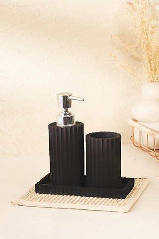 Black Composite Marble Bathroom Set by Mason Home