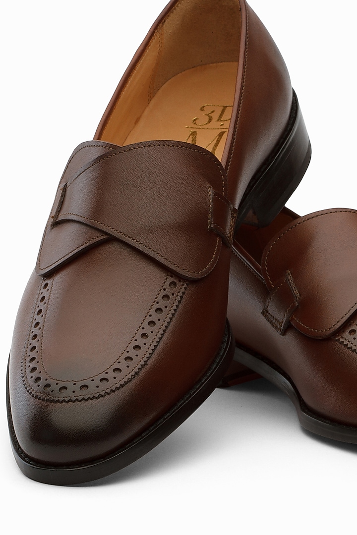 Dark Brown Leather Loafers by 3DM Lifestyle at Pernia's Pop Up Shop