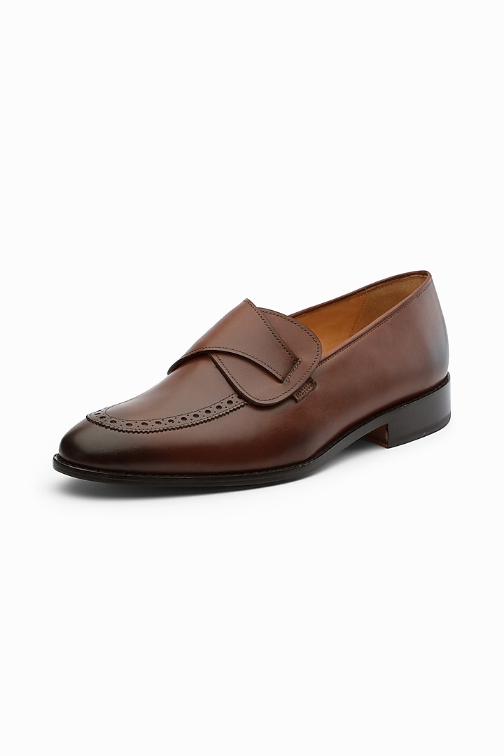 Dark Brown Leather Loafers by 3DM Lifestyle at Pernia's Pop Up Shop