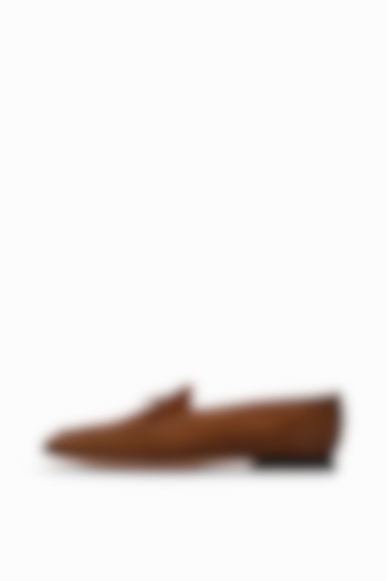 Cognac Brown Calf Leather Loafers by 3DM Lifestyle