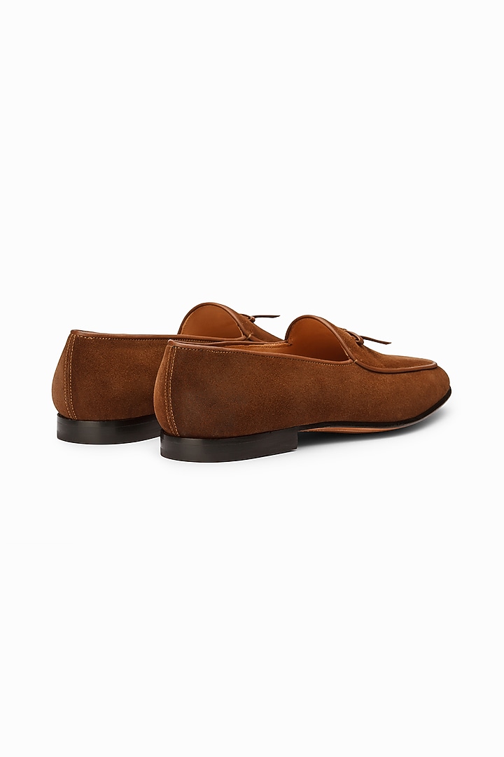 Cognac Brown Calf Leather Loafers by 3DM Lifestyle at Pernia's Pop Up Shop