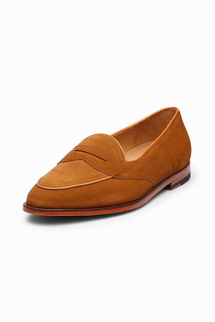 Tan Brown Calf Leather Loafers by 3DM Lifestyle at Pernia's Pop Up Shop