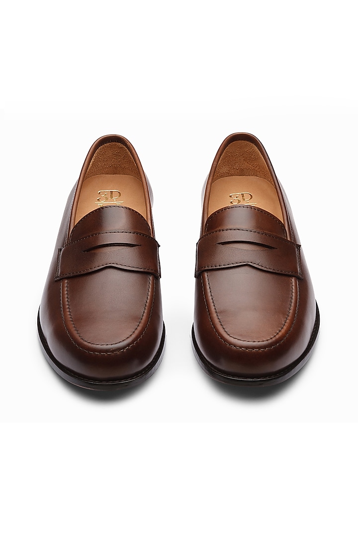 Dark Brown Full Grain Calfskin Leather Loafers by 3DM Lifestyle