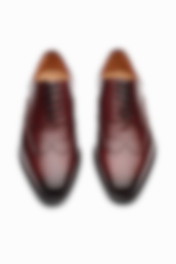 Burgundy Hand Painted Loafers by 3DM Lifestyle