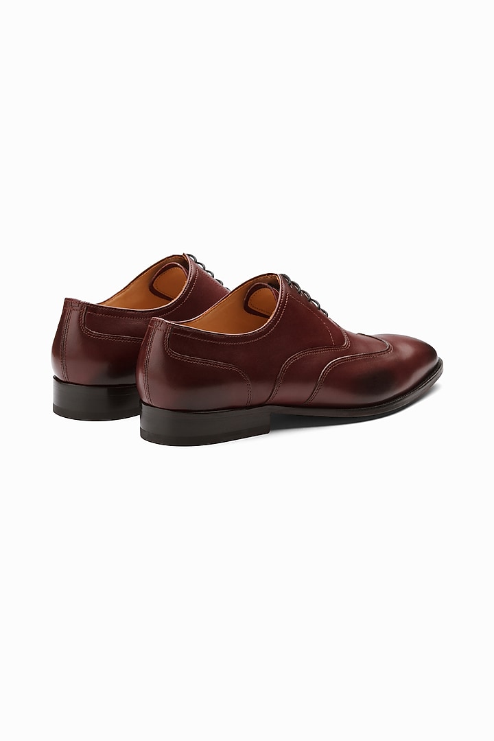 Burgundy Hand Painted Loafers by 3DM Lifestyle at Pernia's Pop Up Shop