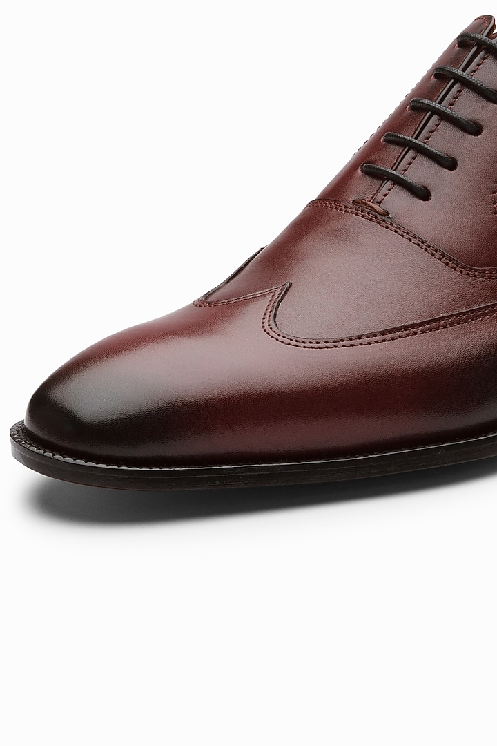Burgundy Hand Painted Loafers by 3DM Lifestyle at Pernia's Pop Up Shop