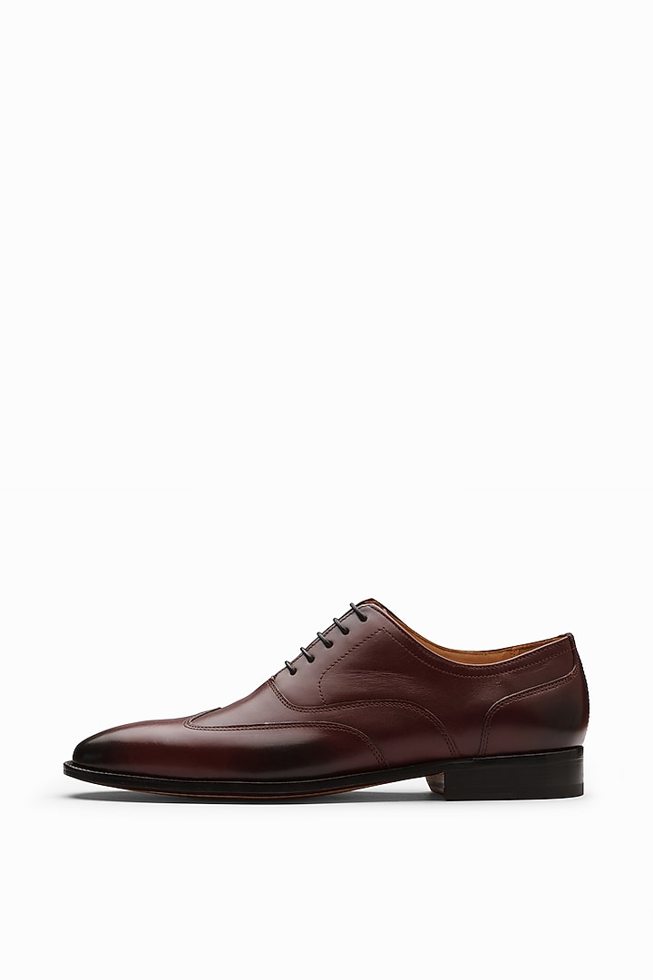 Burgundy Hand Painted Loafers by 3DM Lifestyle at Pernia's Pop Up Shop