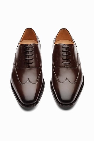 Dark Brown Hand Painted Loafers by 3DM Lifestyle