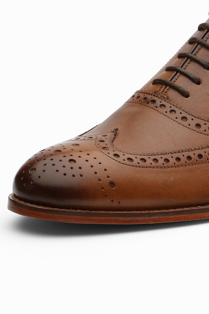Tan Leather Hand Painted Loafers by 3DM Lifestyle at Pernia's Pop Up Shop