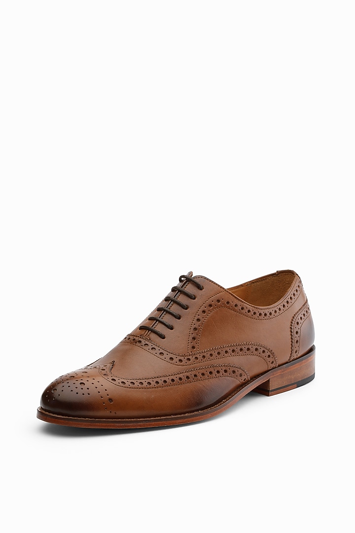 Tan Leather Hand Painted Loafers by 3DM Lifestyle at Pernia's Pop Up Shop